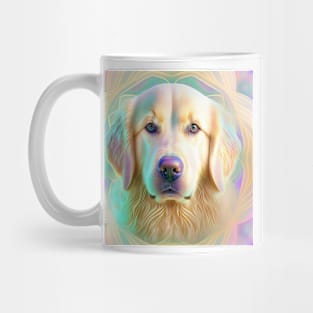 Fractal Design of A Golden Retriever Mug